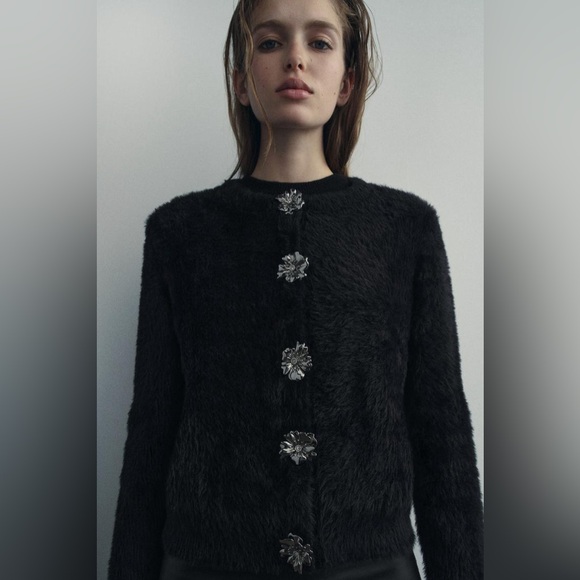 Zara Jackets & Blazers - 🩶ZARA FAUX FUR KNIT JACKET🩶 BNWOT